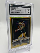 2022 Panini Classics Banner Season Gold Brett Favre 1/99 Packers Cgc 10!