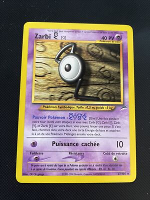RARE ZARBI - POKEMON 27/105 NEO DESTINY EDITION 2 CLOSE TO NEW FR