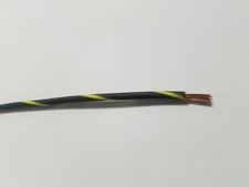 12 AWG GAUGE GXL AUTOMOTIVE HIGH TEMP COPPER WIRE - 25 FT BLACK / YELLOW  STRIPE