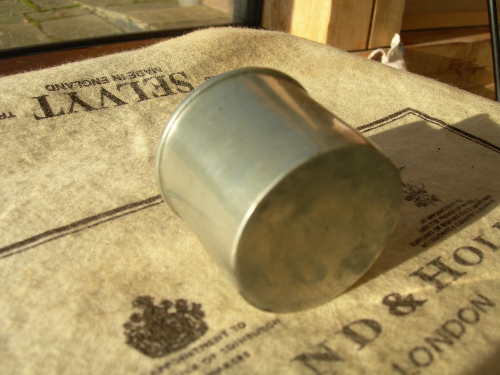 Pewter antique Gun Case Oil Pot eBay