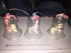 Carrousel Bell Ornaments Crystal Bells Hand Painted Horses Vintage Ornament Set — photo 1