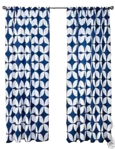 Algodón blanco Cortinas de Ventana abstracto