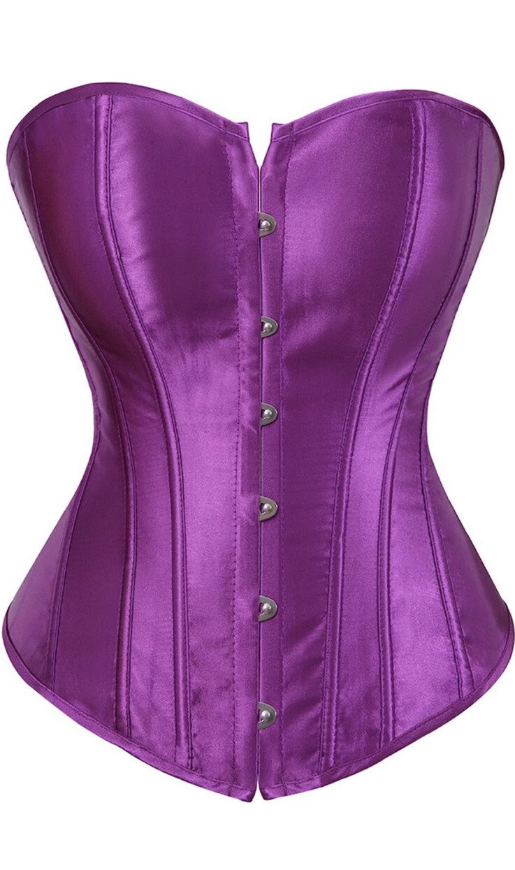Purple Corset Bustier Waist Trainer Body Shaper Lingerie Size S-image