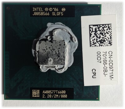 Intel Core 2 Duo Mobile T6600 2.2GHz 2MB Socket P Laptop CPU Processor SLGF5