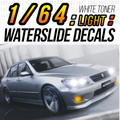 1/64 Scale '98 Toyota Altezza Head Tail Light WaterSlide Decals for Hot