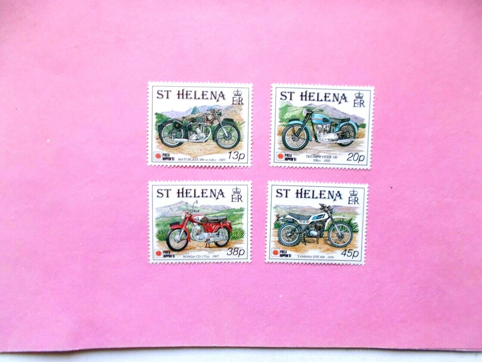 St HELENA: 1991 Phila Nippon Fashion Motorcycles 601 U Sg598 stamps M 4 shopping