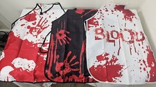 3pcs Bloody Apron Halloween Horror Surgeon Scary Dress Costume Blood Splatter