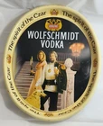 Vintage 1980s Wolfschmidt Vodka Metal Drink Serving Tray Spirit of the Czar