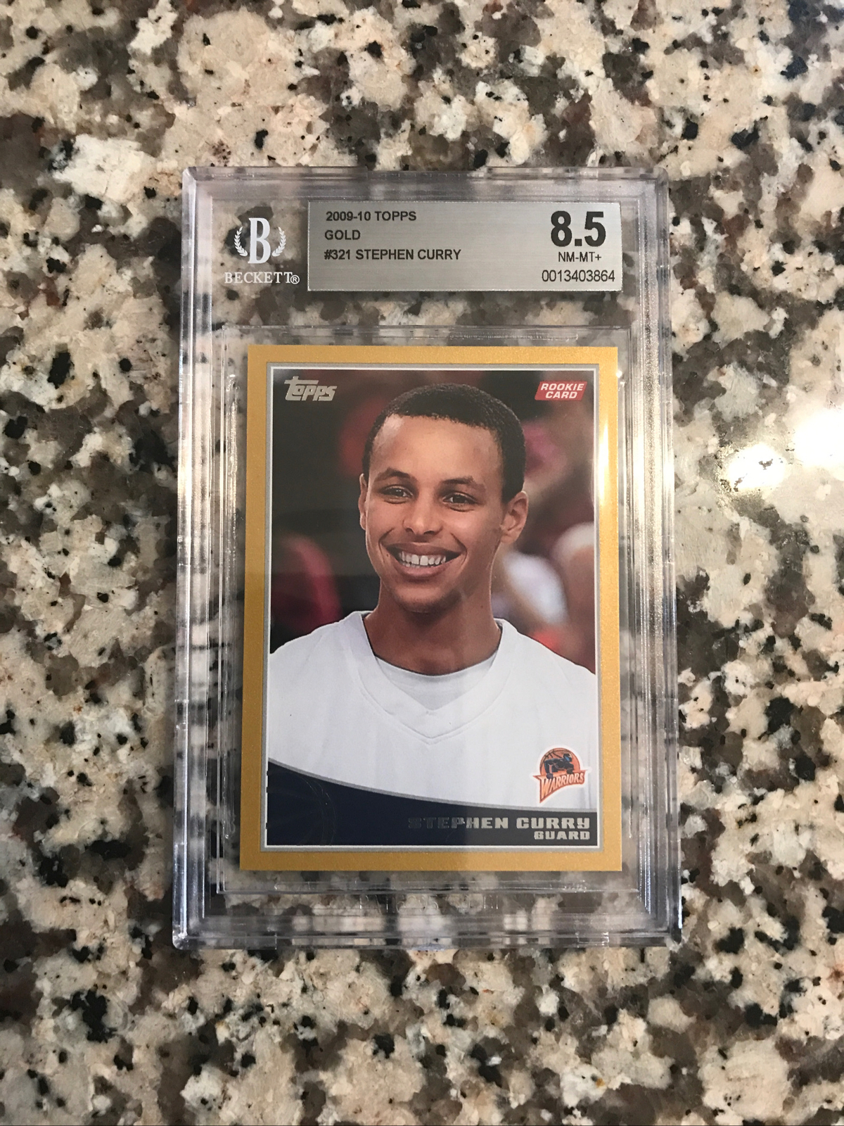 2009 - 2010 Topps GOLD Stephen Curry RC #321 BGS 8.5 ROOKIE