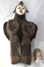 African Blacksmith PANU BELLOWS Gaban Tribal PRIMATIVE ART Female Figure 24inch
