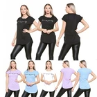 Ladies **Long Hem Top** Women's T Shirts Curved Hem Long tee Shirt Short Sleeve