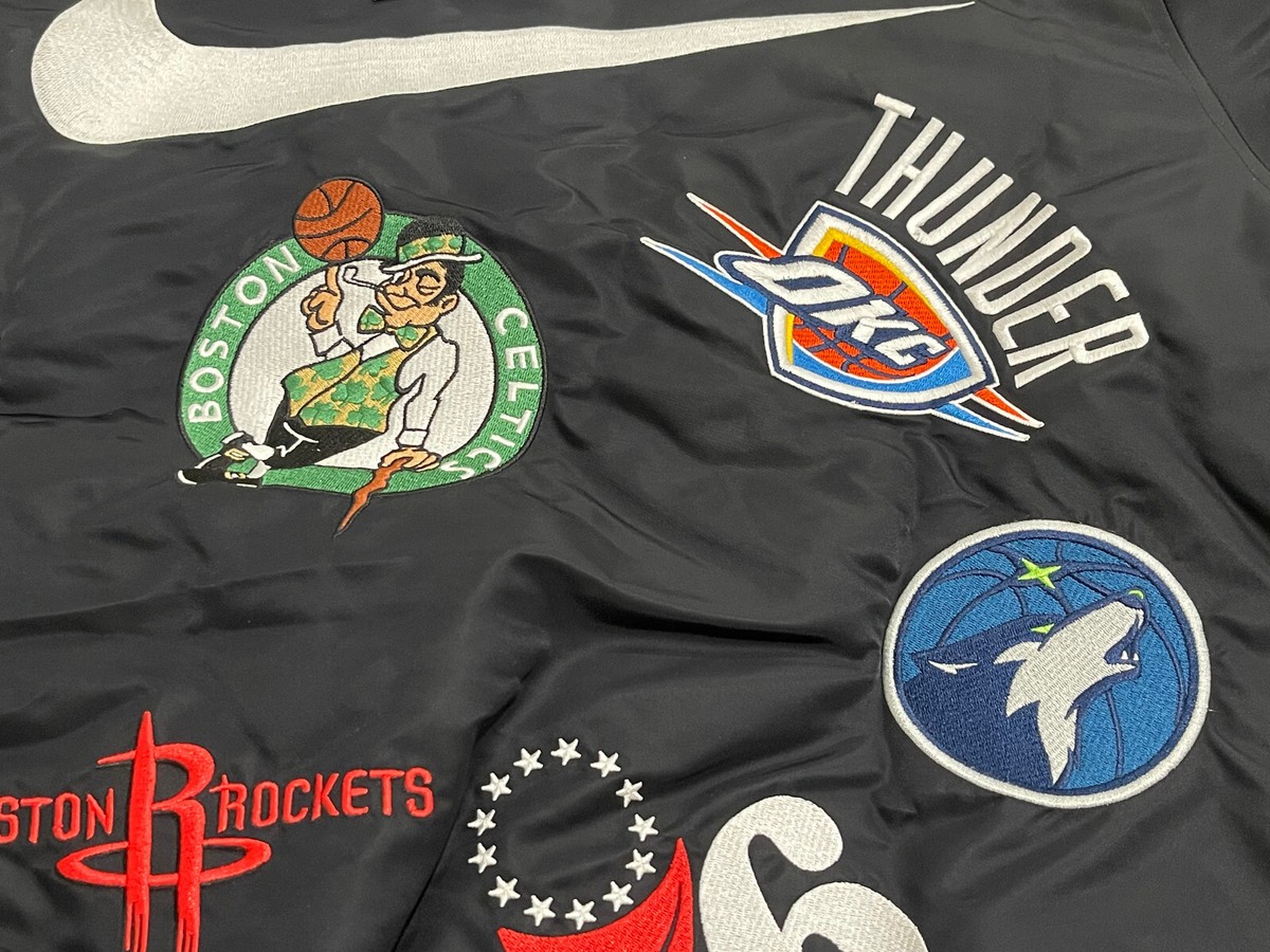2018 SS18 NIKE x SUPREME NBA TEAMS WARM-UP JACKET BLACK WHITE BOX