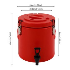 10L Insulated Hot and Cold Beverage Dispenser Server 2.64Gal Stainless Steel