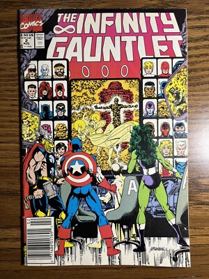 INFINITY GAUNTLET 2 NEWSSTAND 1ST APP EPOCH GEORGE PÉREZ COVER MARVEL 1991