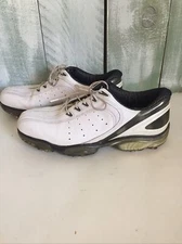 Footjoy Sport Mens 8.5 M Golf Shoes White Leather Spike Bicycle Toe FJ 53255