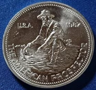 A 1987 Engelhard 1oz Silver American Prospector Round. Vintage!!!