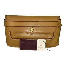 Borsa pochette CARTIER in pelle con strappo marrone chiaro caramello