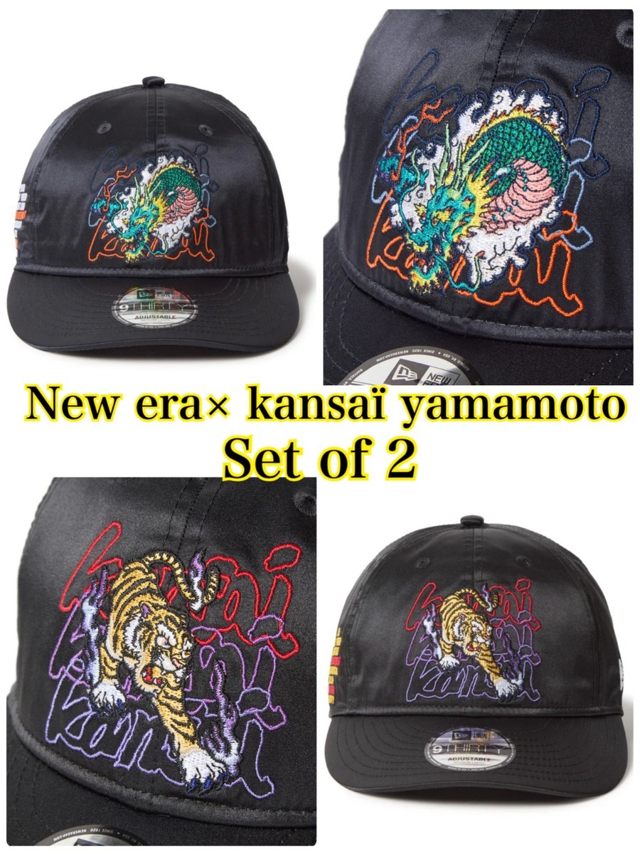 9THIRTY kansaï yamamoto Dragon Satin Navy, Tiger Satin Black Set