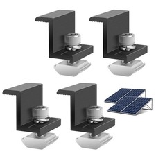 Solarpanel Halterung 4er Set Z-Profil Aluminium Befestigung schwarz