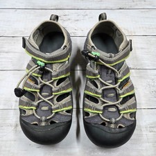 KEEN Newport H2 Sandal Kids 4 Grey Lime Green Waterproof Sport Hiking Shoes