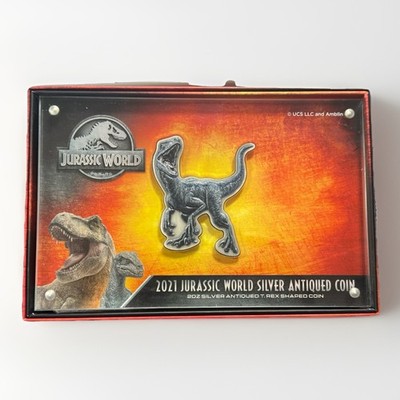 sale 純銀 ２オンス  ジュラックワールド　T-REX型　 2021 Niue Jurassic World T. Rex #404/600 Antiquated 2oz Silver