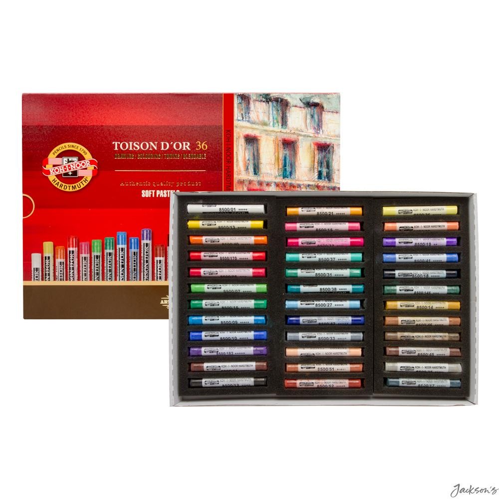 Koh-I-Noor Toison D'Or Soft Pastels Set Paper Wrapped 36 For Drawing Art