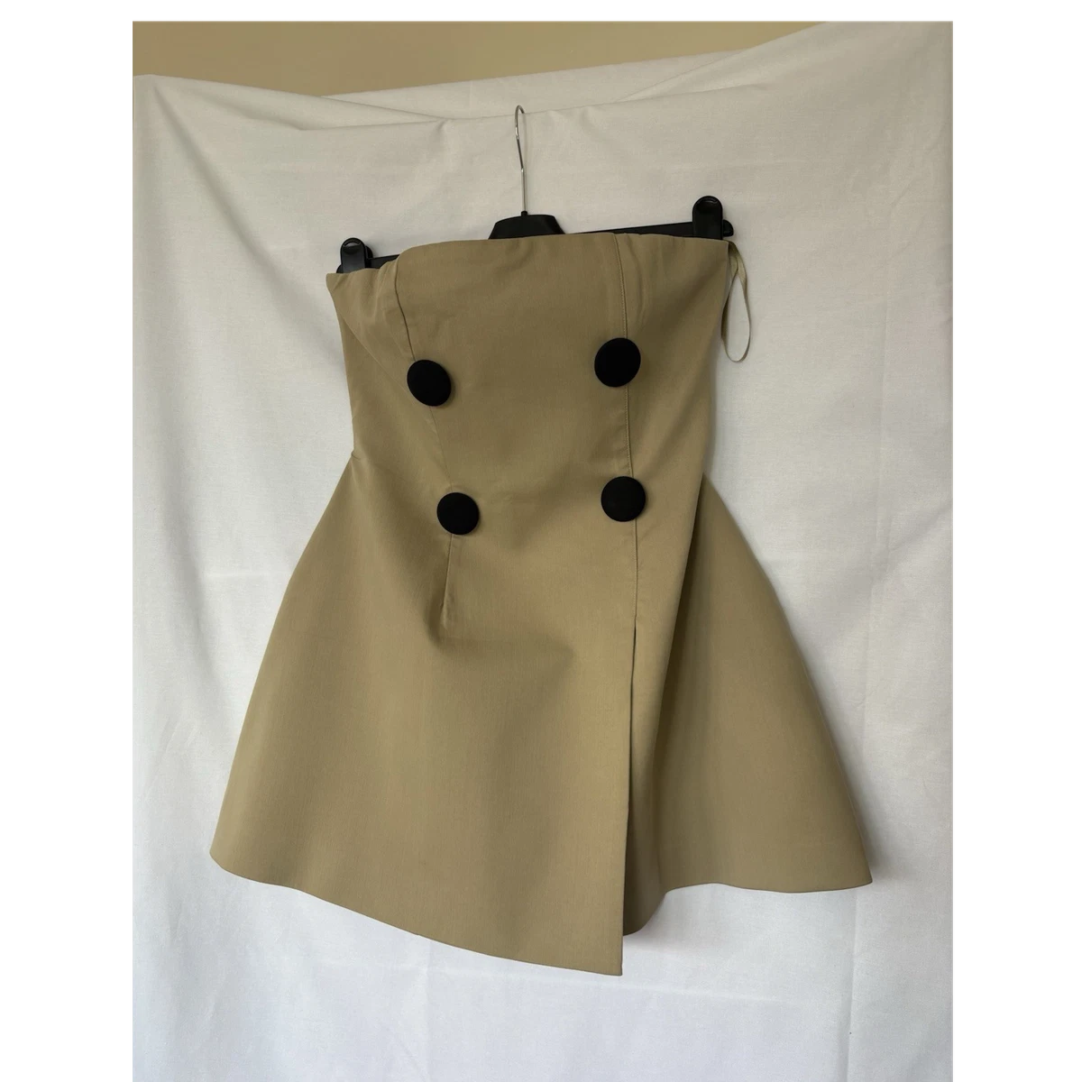 knit dress brown Women Brown Ribbed Bodycon Dress with Turtle Neck M / Brown main image 1