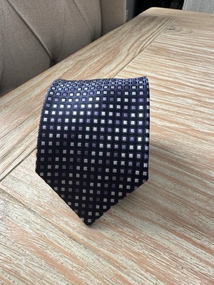 Chereskin Blue Purple Silver Geometric Pattern Men s Tie 3.5  Wide, 58  Long