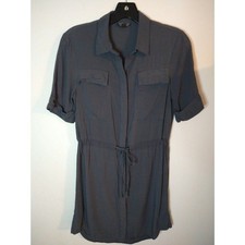 Topshop Mini Dress medium gray size 4 classic edgy Boho