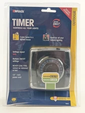 Woods Mechanical Indoor/Outdoor Security Vacation Timer 59204 – NEW