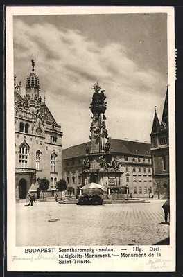 Postcard of Budapest, Trinity Monument