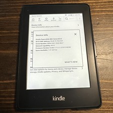 Kindle Paperwhite Reader, 6th Gen Black Model DP75SDI Used