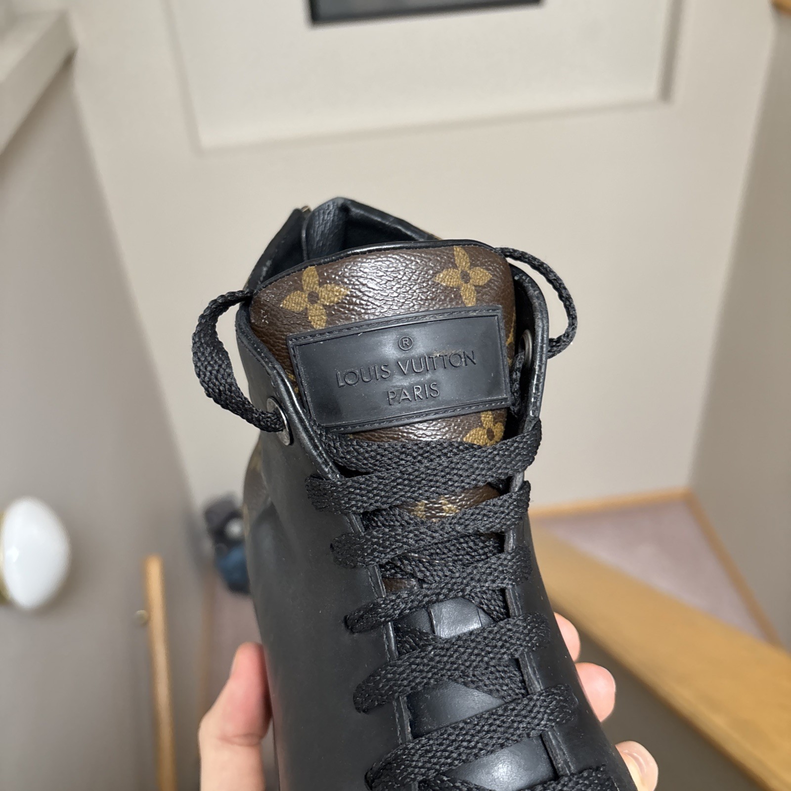 Louis Vuitton Split Monogram Leather High Top Sne… - image 5