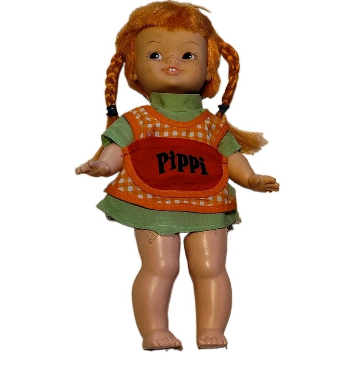 Horsman Pippi Longstocking Doll 1972 Original Outfit Vintage 11"