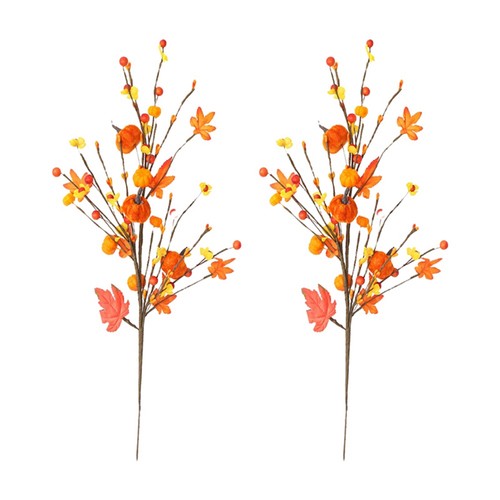 Decorazioni Halloween, Mazzi Autunnali di Fette di Zucca con Foglia d'Acero4164