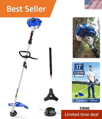 Powerful 26cc Gas Powered Weed Wacker: 3-in-1 Trimmer, Edger & Brush Cutter