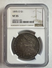 1895-O Morgan Silver Dollar - NGC VF 35 - Semi-Key Date - Low Mintage