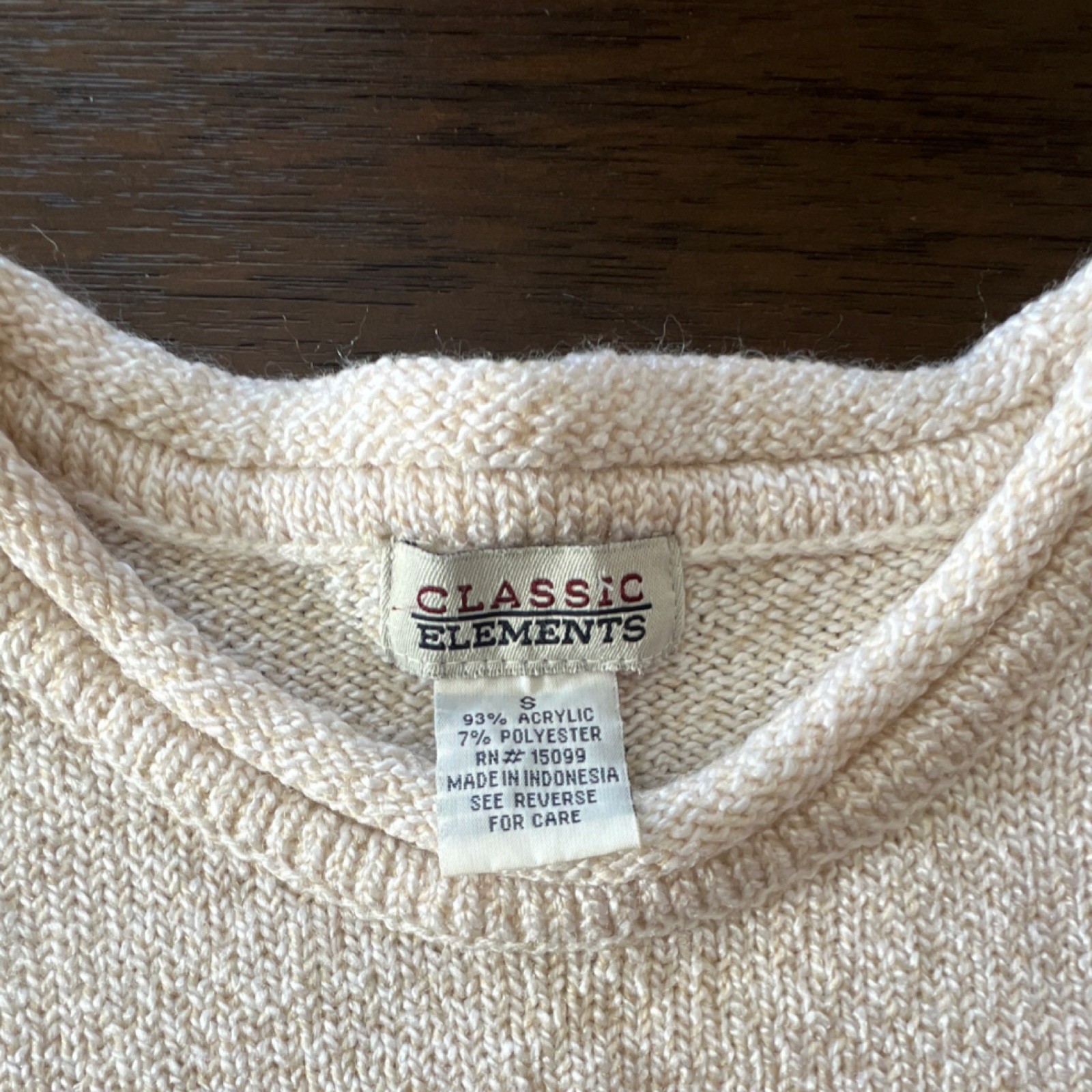 Classic Elements Striped Knit Pullover Sweater Cr… - image 2