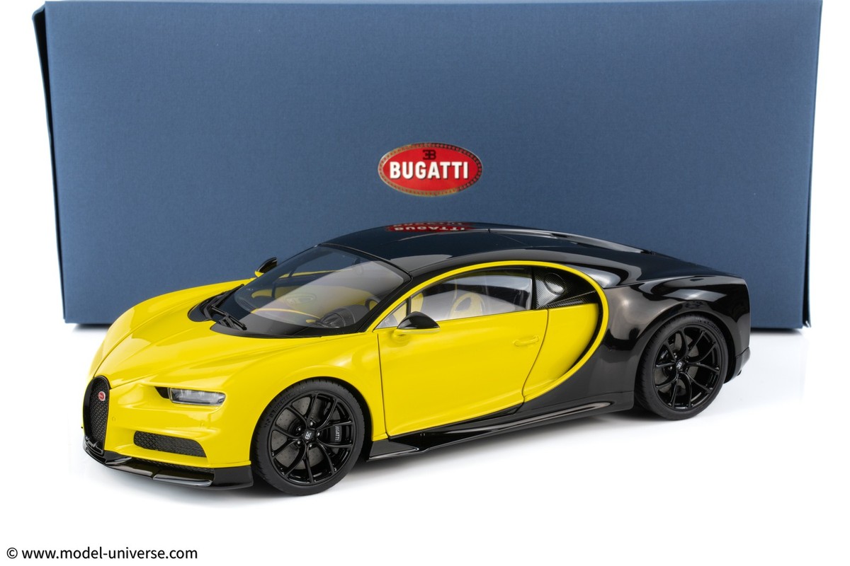 AUTOart - 1:18 Bugatti Chiron (Yellow Molsheim/Nocturne Black