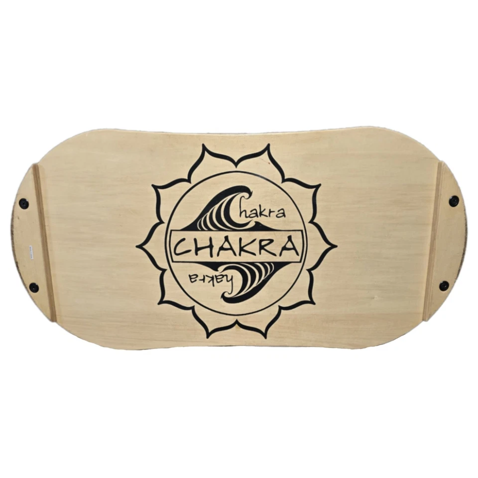 Tabla de equilibrio Hakra Chakra - Entrenador de equilibrio de madera para yoga con rodillo conectado Foto 4 de 4