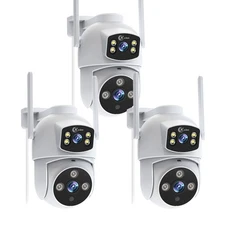 XVIM 3PCS Wireless Security Camera WiFi 360° Auto Tracking CCTV Camera System