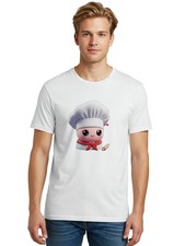 Camiseta gráfica Chef-Character-4 para hombre, 100 % algodón, ropa informal de verano