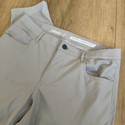 Johnnie-O Women s Prep-Performance Pants Lightweight Gray Skinny Size 14
