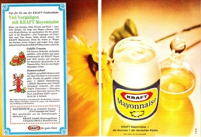 3w9546/ Reklame / Werbung aus 1967   KRAFT Mayonnaise