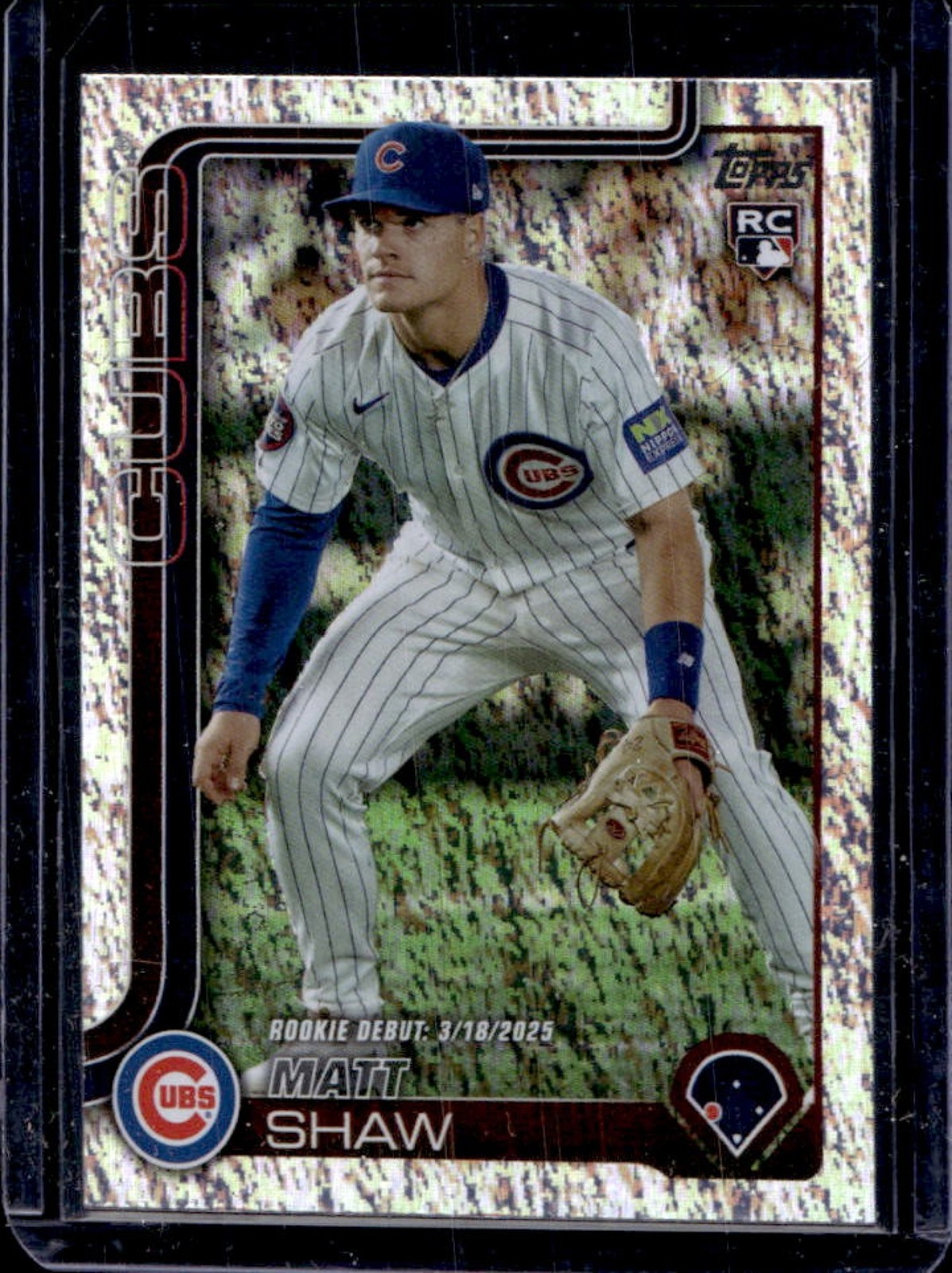 2025 Topps Update Matt Shaw RC Holo Foil Debut #US345 Cubs Rookie