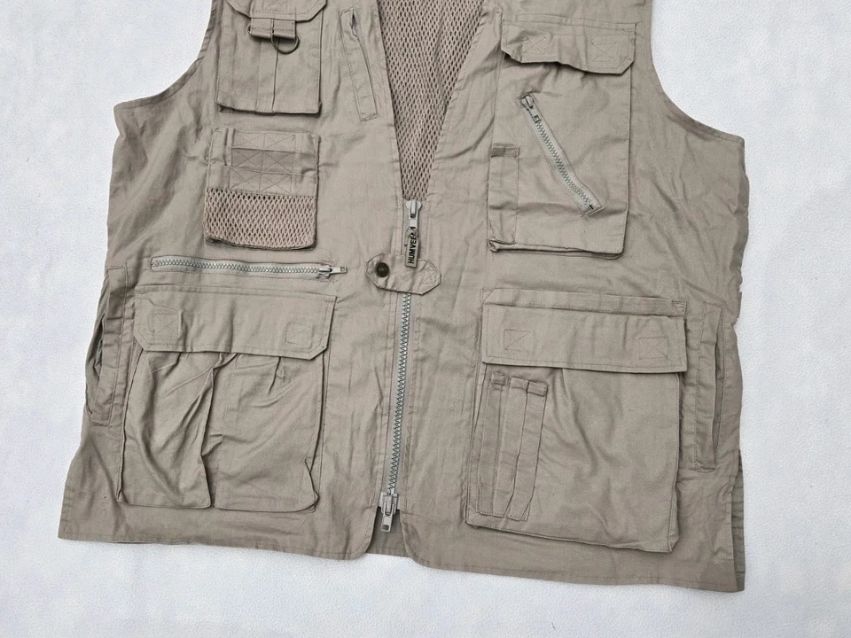 HUMVEE by Campco Safari Photo Tactical Vest Cotton Khaki Sz XL - Image 2 of 4