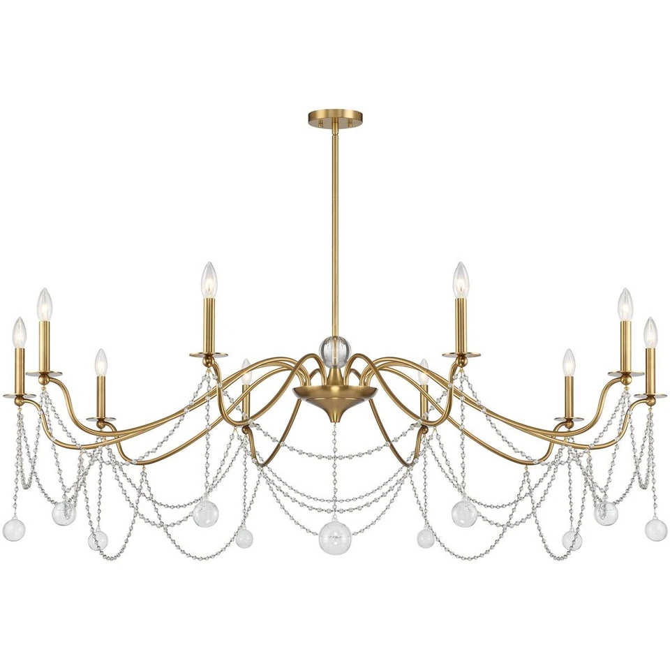 Lámpara de araña Mariposa de latón cálido Savoy House Lighting 1-7504-10-322 Foto 3 de 4