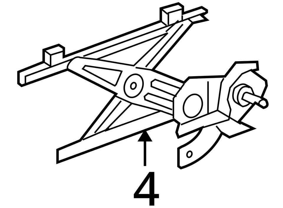 2005-2010 Chevrolet Cobalt LS Passenger Front Window Regulator/Moter Assembly - Image 4 of 4