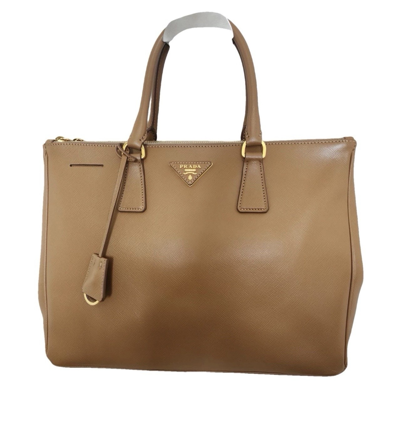 PRADA Saffiano Lux Leather Large Double Zip Tote