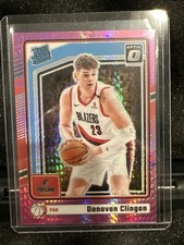 2024-25 NBA Optic Donruss Donovan Clingan Pink Holo, Silver Holo, My House Holo